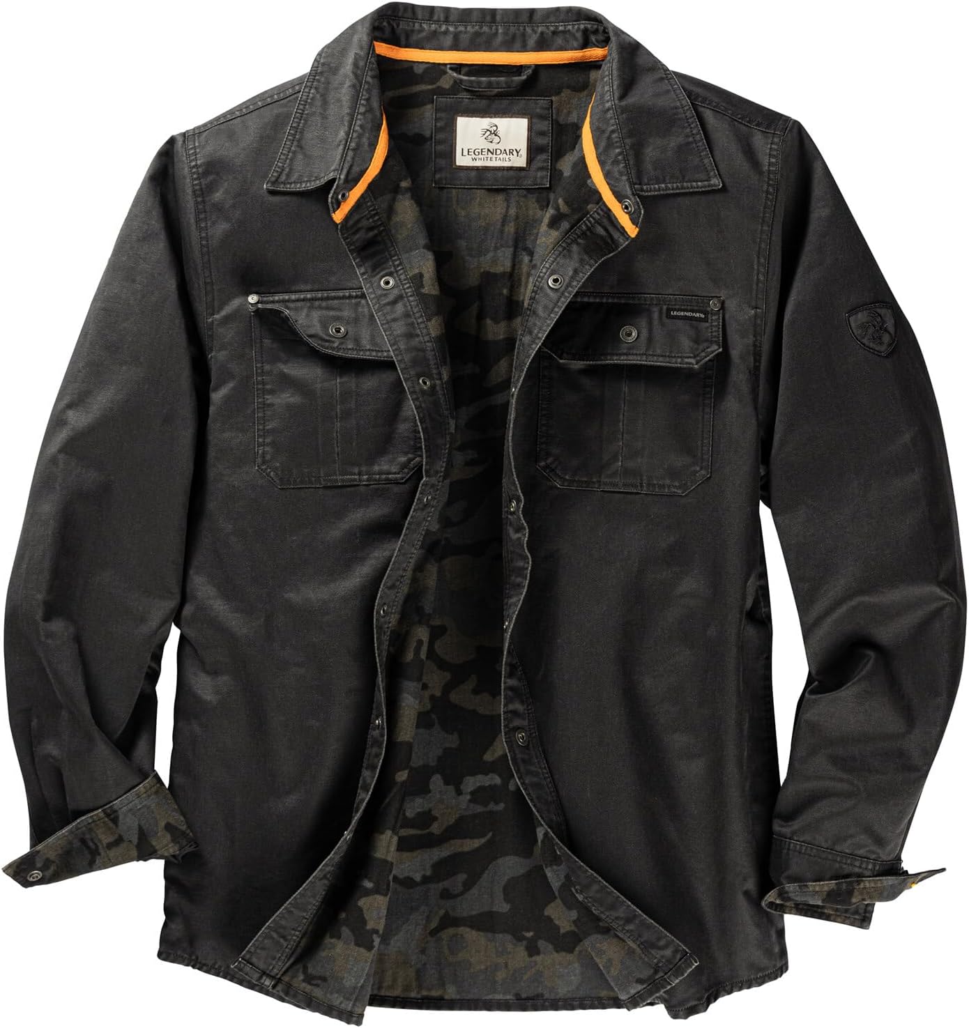 Legendary Whitetails Mens Flannel Lined Waxed Cotton Shirt Jacket