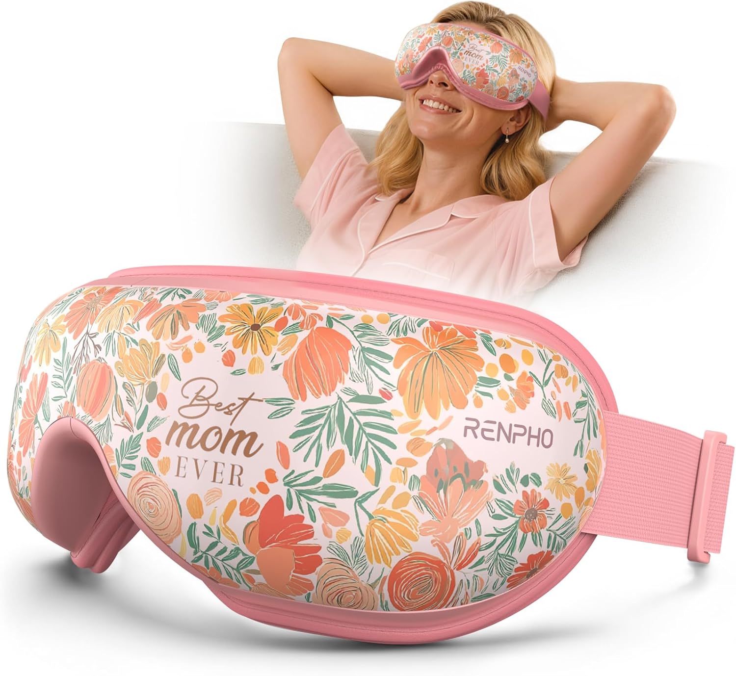 RENPHO Eyeris 1 Eye Massager with Heat, FSA Eligible HSA, Heated Eye Mask for Eye Strain, Dry Eyes & Head Tension, Relaxing Birthday Gifts for Women and Men