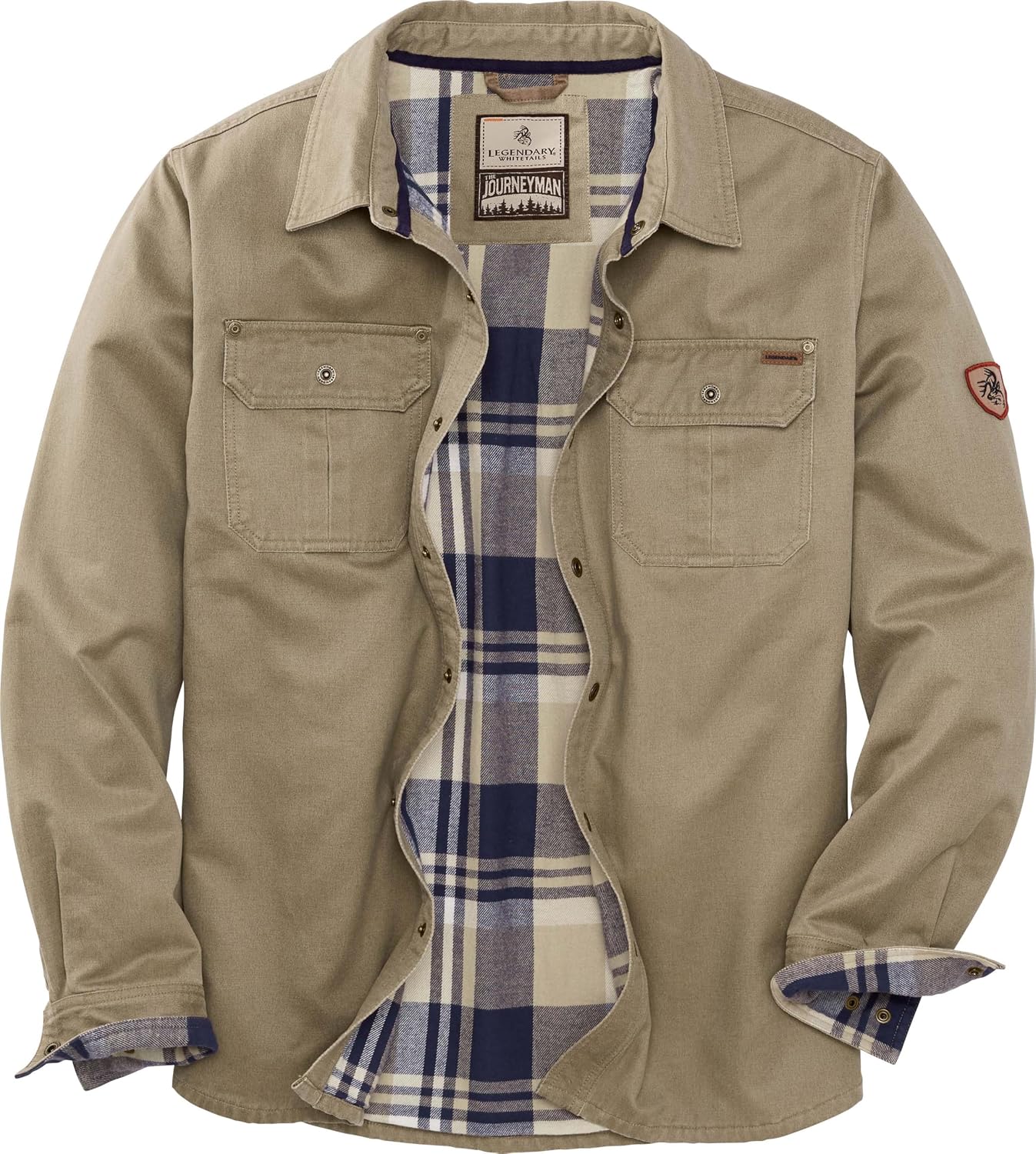 Legendary Whitetails Mens Flannel Lined Waxed Cotton Shirt Jacket